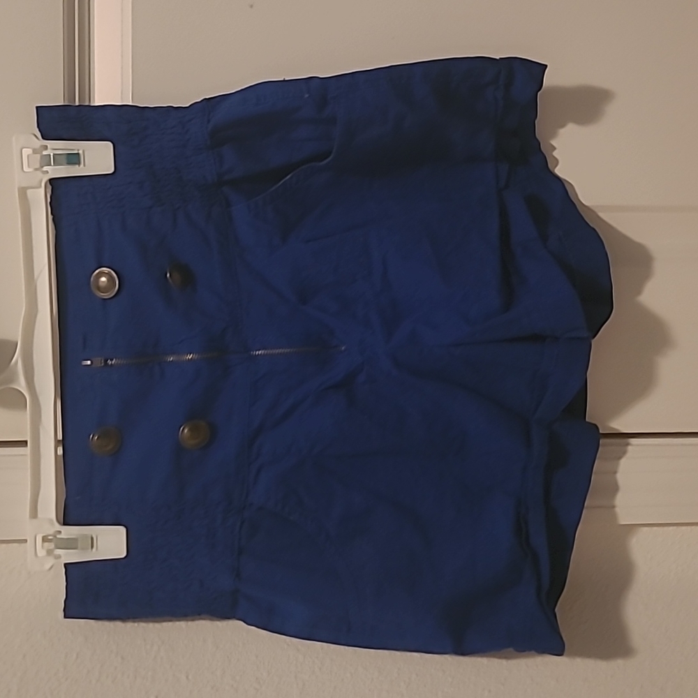 Dark blue high-waisted shorts